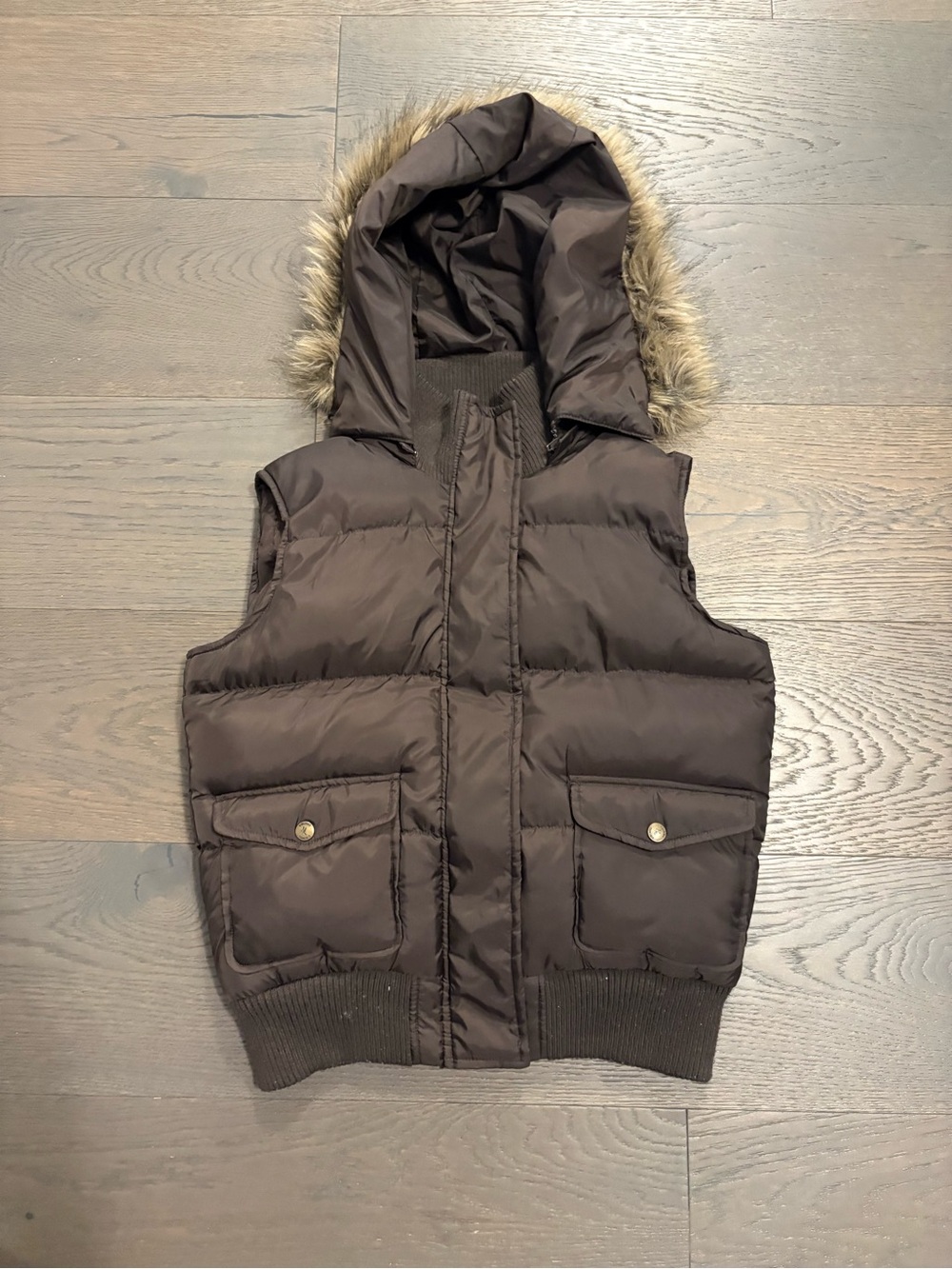 Siblings girls youth brown vest sz large VGUC